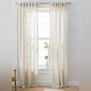 West Elm Elegant Cream Curtains